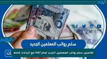 تفاصيل سلم رواتب المعلمين الجديد لعام 1447 مع البدلات كاملة